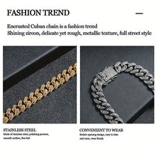 Load image into Gallery viewer, Geometric Bling Hip-Hop Cuban Chain Neckiace
