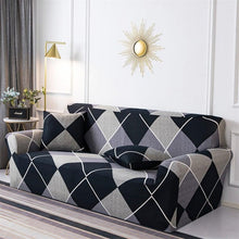 Load image into Gallery viewer, Geometric Sofa Covers Stretch Plaid Sofa Slipcovers for Living Room Elastic Sofa Cover Couch Armchair Cover Towel 1 2 3 4 Seater Slipcover For Sofas Loveseat Armchair Living Room Universal Furniture
