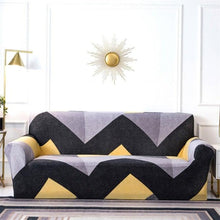 Load image into Gallery viewer, Geometric Sofa Covers Stretch Plaid Sofa Slipcovers for Living Room Elastic Sofa Cover Couch Armchair Cover Towel 1 2 3 4 Seater Slipcover For Sofas Loveseat Armchair Living Room Universal Furniture
