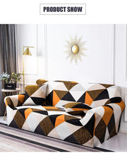 Load image into Gallery viewer, Geometric Sofa Covers Stretch Plaid Sofa Slipcovers for Living Room Elastic Sofa Cover Couch Armchair Cover Towel 1 2 3 4 Seater Slipcover For Sofas Loveseat Armchair Living Room Universal Furniture
