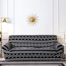Load image into Gallery viewer, Geometric Sofa Covers Stretch Plaid Sofa Slipcovers for Living Room Elastic Sofa Cover Couch Armchair Cover Towel 1 2 3 4 Seater Slipcover For Sofas Loveseat Armchair Living Room Universal Furniture

