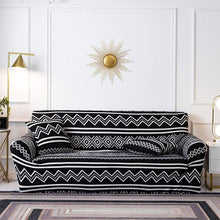 Load image into Gallery viewer, Geometric Sofa Covers Stretch Plaid Sofa Slipcovers for Living Room Elastic Sofa Cover Couch Armchair Cover Towel 1 2 3 4 Seater Slipcover For Sofas Loveseat Armchair Living Room Universal Furniture
