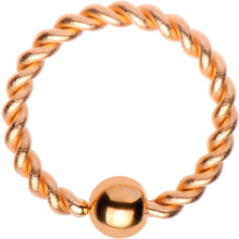 Load image into Gallery viewer, 16G 5/16" Rose Gold Tone IP So Twisted Captive Style Seamless Ring
