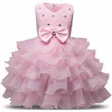 Load image into Gallery viewer, Girl Dress Kids Ruffles Lace Party Wedding Gown
