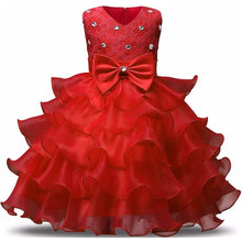 Load image into Gallery viewer, Girl Dress Kids Ruffles Lace Party Wedding Gown
