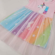 Load image into Gallery viewer, Girl's Cotton Casual Unicorn Dress
