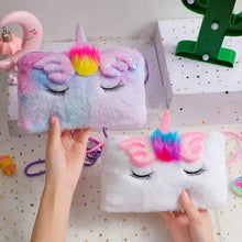 Load image into Gallery viewer, Girls Cute Sequin Plush Unicorn Tie Dye Bag
