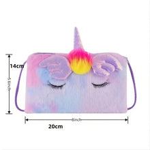 Load image into Gallery viewer, Girls Cute Sequin Plush Unicorn Tie Dye Bag
