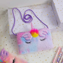 Load image into Gallery viewer, Girls Cute Sequin Plush Unicorn Tie Dye Bag
