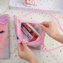 Load image into Gallery viewer, Girls Cute Sequin Plush Unicorn Tie Dye Bag
