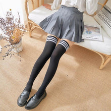 Load image into Gallery viewer, Girls Fashion School Student Socks Opaque Over Knee Thigh High Elastic Stockings for Women
