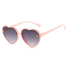 Load image into Gallery viewer, Girls Sunglasses UV Protection Heart Shaped Little Bee Decor Sunshade Glasses
