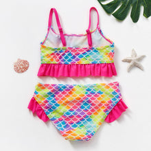 Load image into Gallery viewer, Girls Swimsuit Kids Swimwear Cute Print Kids Bikini Sets Girls Swimsuits Two Piece Bathing Suit Sets 3D Printed Swimwear Ruffle Style Children Swimwear Kids Beach Wear 2-16 Year
