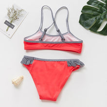 Load image into Gallery viewer, Girls Swimsuit Kids Swimwear Cute Print Kids Bikini Sets Girls Swimsuits Two Piece Bathing Suit Sets 3D Printed Swimwear Ruffle Style Children Swimwear Kids Beach Wear 2-16 Year
