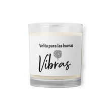 Load image into Gallery viewer, Buenas Vibras Glass jar soy wax candle
