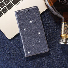 Load image into Gallery viewer, Glitter Leather Magnetic Flip Case for IPhone 14 13 11 12 Mini Pro Max Wallet Card Holder Cover Flip Shockproof Leather Wallet Case With Stand Silicone Bumper Cover
