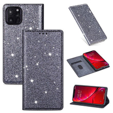 Load image into Gallery viewer, Glitter Leather Magnetic Flip Case for IPhone 14 13 11 12 Mini Pro Max Wallet Card Holder Cover Flip Shockproof Leather Wallet Case With Stand Silicone Bumper Cover

