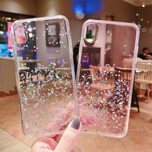 Load image into Gallery viewer, Glitter Luxury Soft Phone Case For iPhone 13 mini 12 Pro 11 ProMax For iPhone XR XS Max X 8 7 6s 6 Plus Back Cover Case Fashion Glitter Silicone Clear Shiny Sparkly Soft Flexible Shock-Absorbing Slim Protective Case
