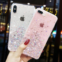 Load image into Gallery viewer, Glitter Luxury Soft Phone Case For iPhone 13 mini 12 Pro 11 ProMax For iPhone XR XS Max X 8 7 6s 6 Plus Back Cover Case Fashion Glitter Silicone Clear Shiny Sparkly Soft Flexible Shock-Absorbing Slim Protective Case
