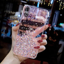 Load image into Gallery viewer, Glitter Luxury Soft Phone Case For iPhone 13 mini 12 Pro 11 ProMax For iPhone XR XS Max X 8 7 6s 6 Plus Back Cover Case Fashion Glitter Silicone Clear Shiny Sparkly Soft Flexible Shock-Absorbing Slim Protective Case
