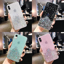 Load image into Gallery viewer, Glitter Luxury Soft Phone Case For iPhone 13 mini 12 Pro 11 ProMax For iPhone XR XS Max X 8 7 6s 6 Plus Back Cover Case Fashion Glitter Silicone Clear Shiny Sparkly Soft Flexible Shock-Absorbing Slim Protective Case
