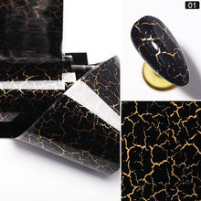 Load image into Gallery viewer, Glitter Marble Series Nail Transfer Foil Stickers Gold White And Black Bright Slider For Nails Decoration Manicures Marble Nail Art Stickers Water Transfer Nail Decals Full Wraps Gradient Acrylic Nail Kits for Women Manicure Decoration Accessory
