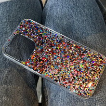 Load image into Gallery viewer, Glitter Sequins Slim Phone Case For iPhone 11 12 13 X XR XS Max 7 8 Plus Shining Clear Soft Silicone Cover Glitter Camera Lens Case, Cute Shiny Diamond Slim Clear Back Cover and Matte Cushioned Silicone Shockproof Case
