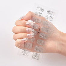 Load image into Gallery viewer, Glitter Series Shiny Manicure Decoration Designed Nail Art Stickers Nail Decoration Nail Wraps Shiny Tattoos Kids Nails Art Decoration Nail Strips Shiny French Tip Guides Stickers French Nail Stickers Form Fringe Guides
