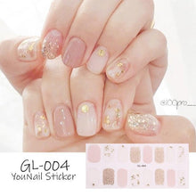 Load image into Gallery viewer, Glitter Series Shiny Manicure Decoration Designed Nail Art Stickers Nail Decoration Nail Wraps Shiny Tattoos Kids Nails Art Decoration Nail Strips Shiny French Tip Guides Stickers French Nail Stickers Form Fringe Guides
