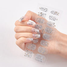 Load image into Gallery viewer, Glitter Series Shiny Manicure Decoration Designed Nail Art Stickers Nail Decoration Nail Wraps Shiny Tattoos Kids Nails Art Decoration Nail Strips Shiny French Tip Guides Stickers French Nail Stickers Form Fringe Guides
