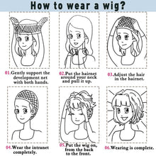 Load image into Gallery viewer, Glorious Synthetic Wigs Short Bob Wigs Black/Pink Bangs Wigs for Women Heat Resistant Fiber Hair Brazilin Wigs For Black Women Cosplay Wigs For Women
