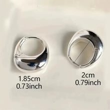 Load image into Gallery viewer, Glossy Chunky Shaped Hoop Earrings Copper Jewelry Vintage Elegant Style Female Geometric Ear Buckles
