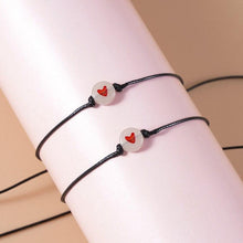 Load image into Gallery viewer, Glow In Dark Hand Bracelets With Luminous Bead Matching Friendship Bracelets Gift Luminous Acrylic Friendship Card Bracelet Set Couples Matching Bracelets Friendship Jewelry For Valentine's Day Mother's Day
