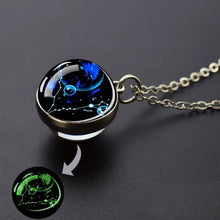 Load image into Gallery viewer, Glow-in-the-Dark Zodiac Pendant Necklace
