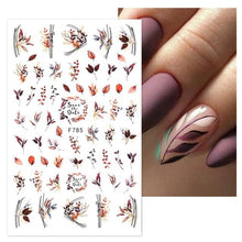 Load image into Gallery viewer, Gold 3D Nail Sticker Curve Stripe Lines Nails Stickers Gradient Adhesive Striping Tape Nail Foil Nail Art Stickers Decals Silver Strip Line Nail Decal Self-Adhesive 3D Wave Decal Decoration Metallic Curve Design Decoration for Women Girls
