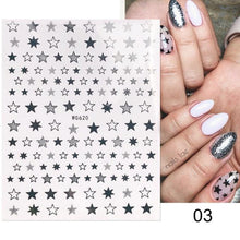 Load image into Gallery viewer, Gold Christmas Snowflake 3D Nail Stickers Sparkly Iridescent Silver Xmas Tree Elk Deer Transfer Sliders Winter Nails Accessories Design Decor Tip Transfer Nail Decals Sticker For Pretty Girl Self-Adhesive Nail Decals Designer Nail Stickers
