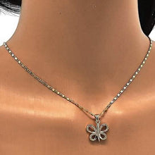 Load image into Gallery viewer, Gold Filled Fancy Necklace Butterfly Design with White Micro Pave Polished Finish Golden Tone
