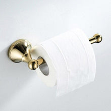 Load image into Gallery viewer, Gold Toilet Paper Holders Black Bronze Wall Mounted Chrome Antique Tissue Hanger White Roll Holder For Kitchen Bathroom Hotel Toilet Paper Holder Bathroom Toilet Paper Roll Holder Wall Mounted Retro Carved Style Tissue Holder
