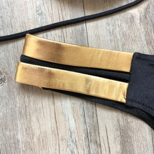 Load image into Gallery viewer, Golden Bikini Set Padded Women Swimsuit Push Up Swimwear Summer Beachwear Bathing Suit Women's Push Up Two Piece Bikini Swimsuits Elegant Lace Up Bathing Suits
