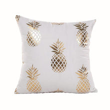 Load image into Gallery viewer, Golden Love Leaves Bronzing Cushion Decorative Pillow Black And Gold Pillow Cover Home Pillowcases Velvet Home Decor Sofa Pillows Cover 45x45CM
