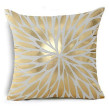 Load image into Gallery viewer, Golden Love Leaves Bronzing Cushion Decorative Pillow Black And Gold Pillow Cover Home Pillowcases Velvet Home Decor Sofa Pillows Cover 45x45CM
