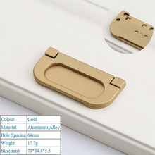Load image into Gallery viewer, Golden Simple Fashion Aluminum Alloy Furniture Handles Bookcase Handles Wine Cabinet Handles Door Knob Handles For Cabinet Cabinet Knobs Cupboard Drawers Cabinet Dresser Bookcase Wardrobe 2.2CM
