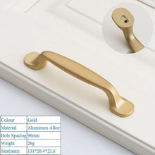 Load image into Gallery viewer, Golden Simple Fashion Aluminum Alloy Furniture Handles Bookcase Handles Wine Cabinet Handles Door Knob Handles For Cabinet Cabinet Knobs Cupboard Drawers Cabinet Dresser Bookcase Wardrobe 2.2CM
