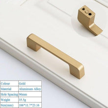 Load image into Gallery viewer, Golden Simple Fashion Aluminum Alloy Furniture Handles Bookcase Handles Wine Cabinet Handles Door Knob Handles For Cabinet Cabinet Knobs Cupboard Drawers Cabinet Dresser Bookcase Wardrobe 2.2CM
