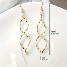 Load image into Gallery viewer, Spiral Design Dangle Earrings
