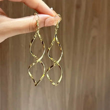 Load image into Gallery viewer, Spiral Design Dangle Earrings
