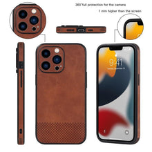 Load image into Gallery viewer, Gorgeous Luxury Genuine Leather Phone Case For iphone 13 Pro Max 12 11 14Pro Max XR XS MAX 7Plus Shockproof Cover Full Protective  Slim Leather Luxury PU Flexible Bumper Non-Slip Grip Shockproof Full Body Protective Cover Men Women Phone Cases
