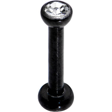 Load image into Gallery viewer, Clear 2mm Gem Black Internally Threaded Cartilage Earring

