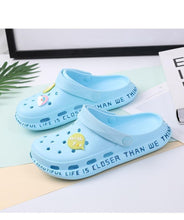 Load image into Gallery viewer, Gray Cute Summer Sandals Women Beach Sandals Non Slip Comfortable Lightweight Outdoor Sandals Woman Light Weight Quick Drying Slip-On Garden Clog Shoes Rubber Slipper
