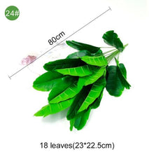 Load image into Gallery viewer, Green Artificial Palm Leaves Plastic Tropical Tree Fake  Indoor Outdoor Garden Home Outdoor Decorations
